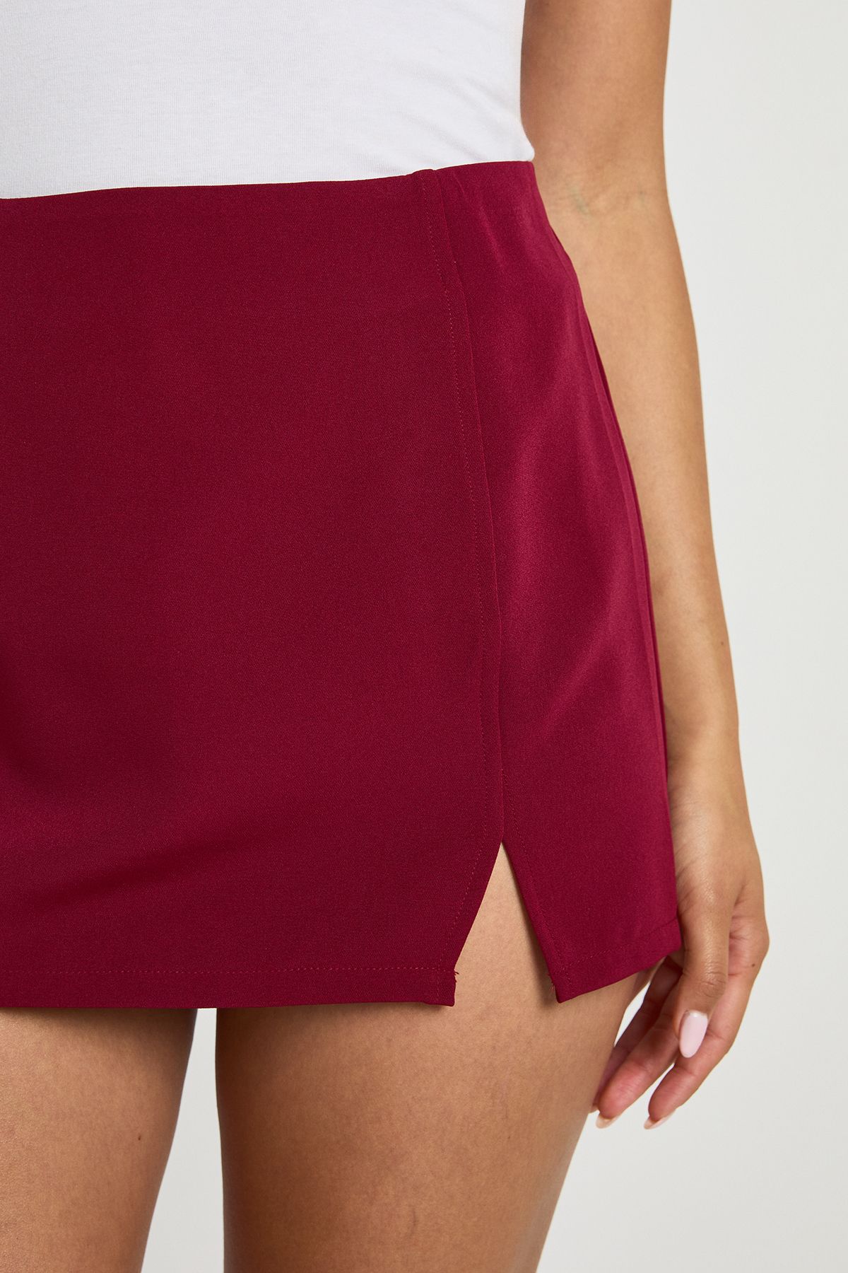 Split Front Micro Mini Skirt - Image 4