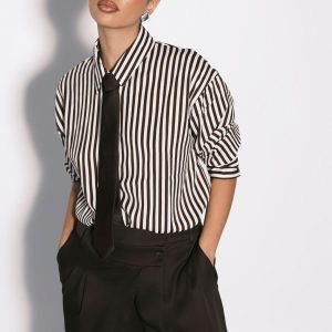 Mixed Stripe Fitted Shirt