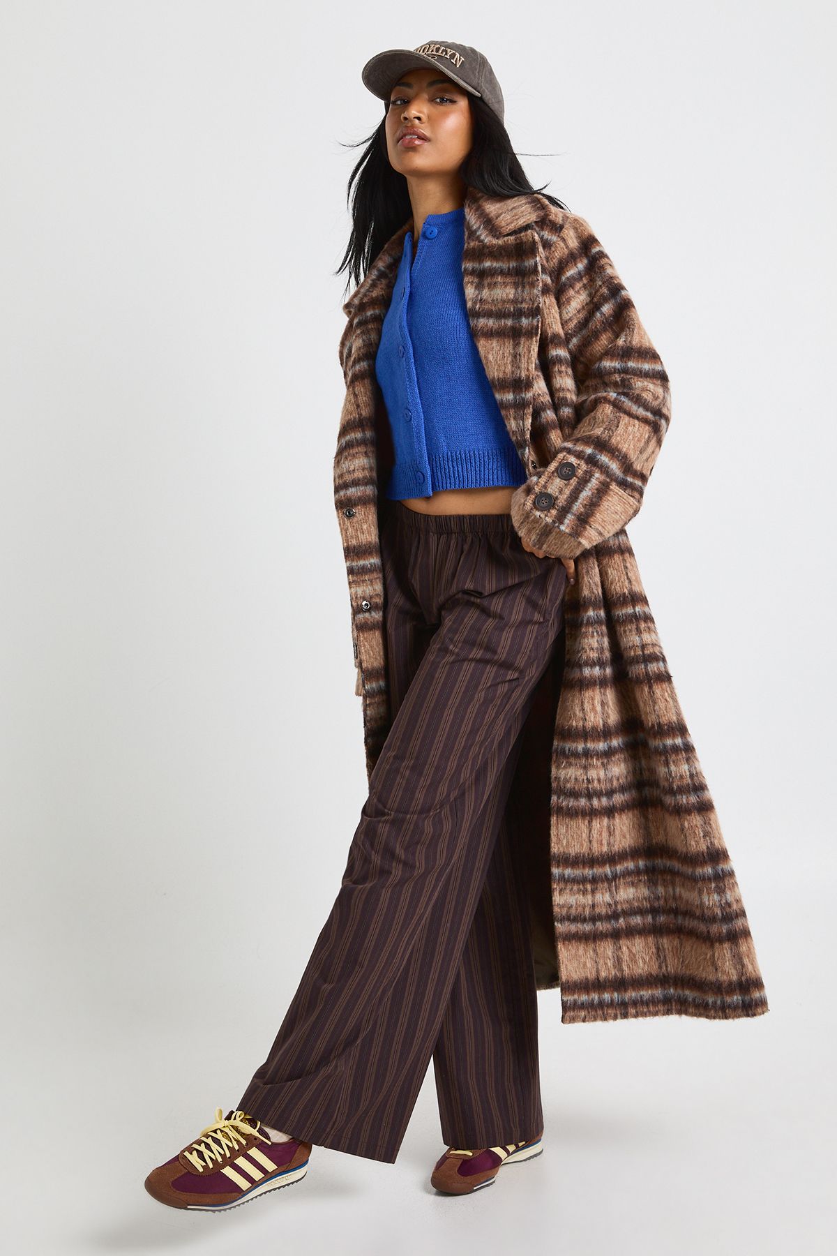 Mixed Stripe Wide Leg Trousers