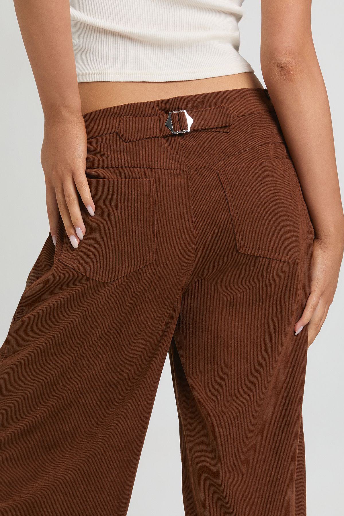 Cord Cinch Waist Wide Leg Trouser - Image 4