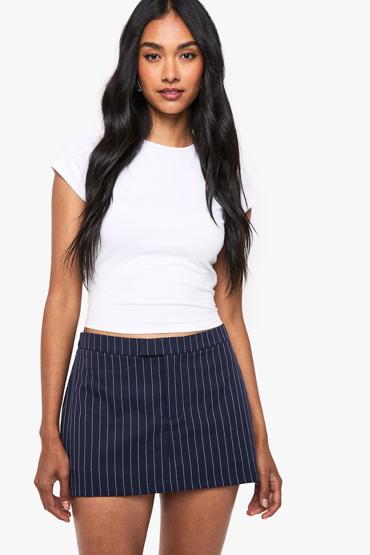 Pinstripe Tailored Mini Skort - Image 3