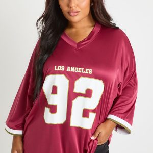 Plus 92 Oversized Football Top