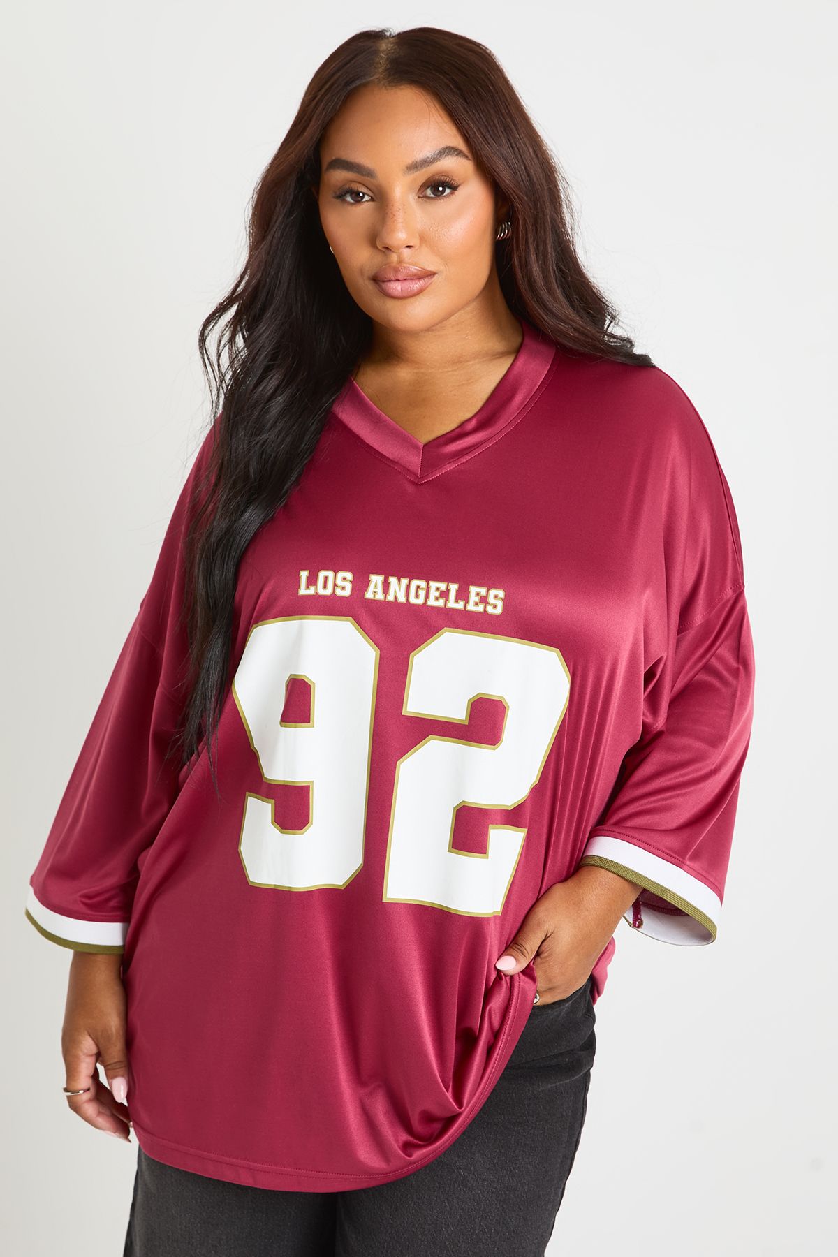 Plus 92 Oversized Football Top