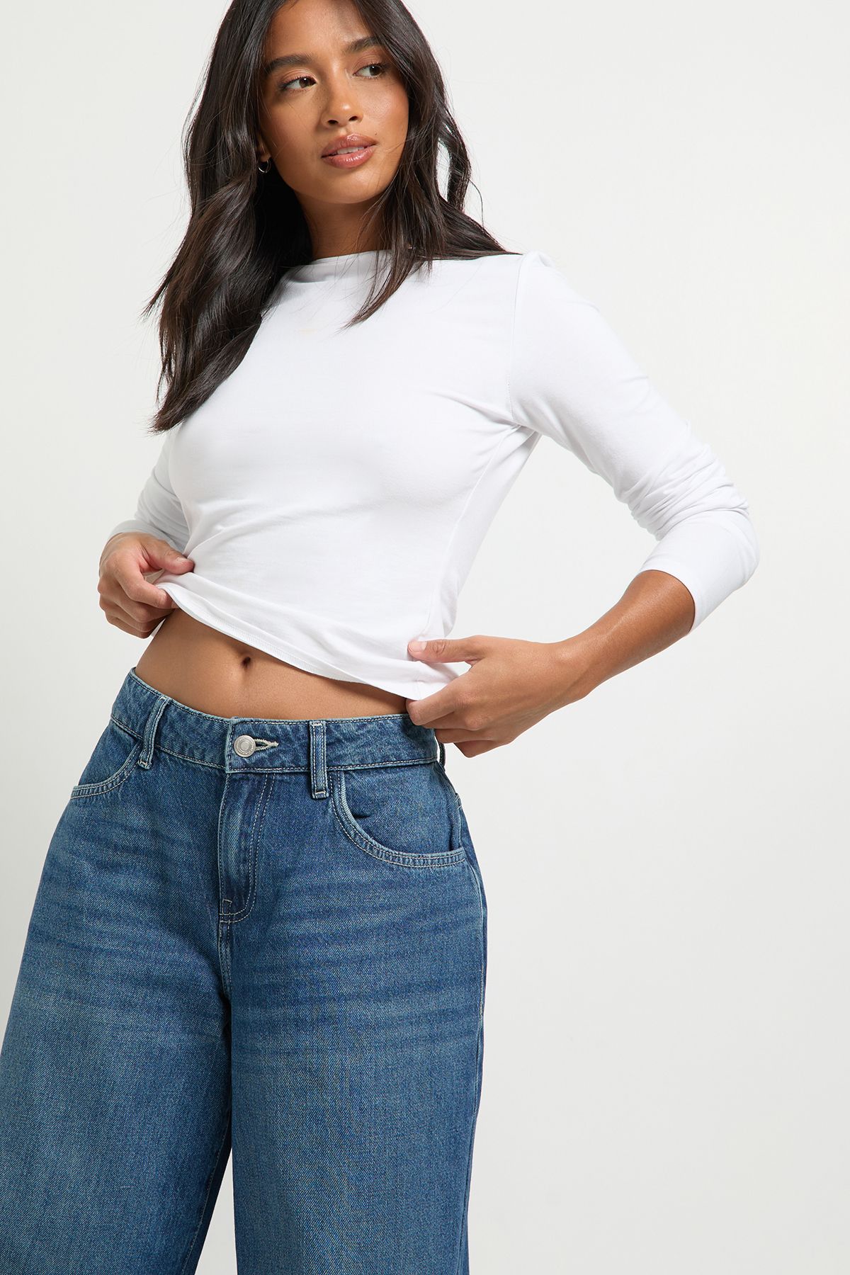 Petite Mid Waist Boyfriend Jean - Image 4