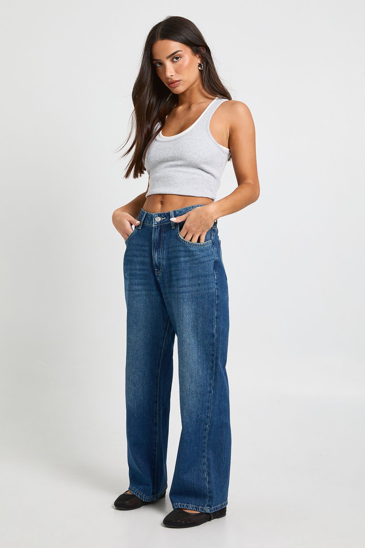 Petite High Waist Straight Leg Jean - Image 3