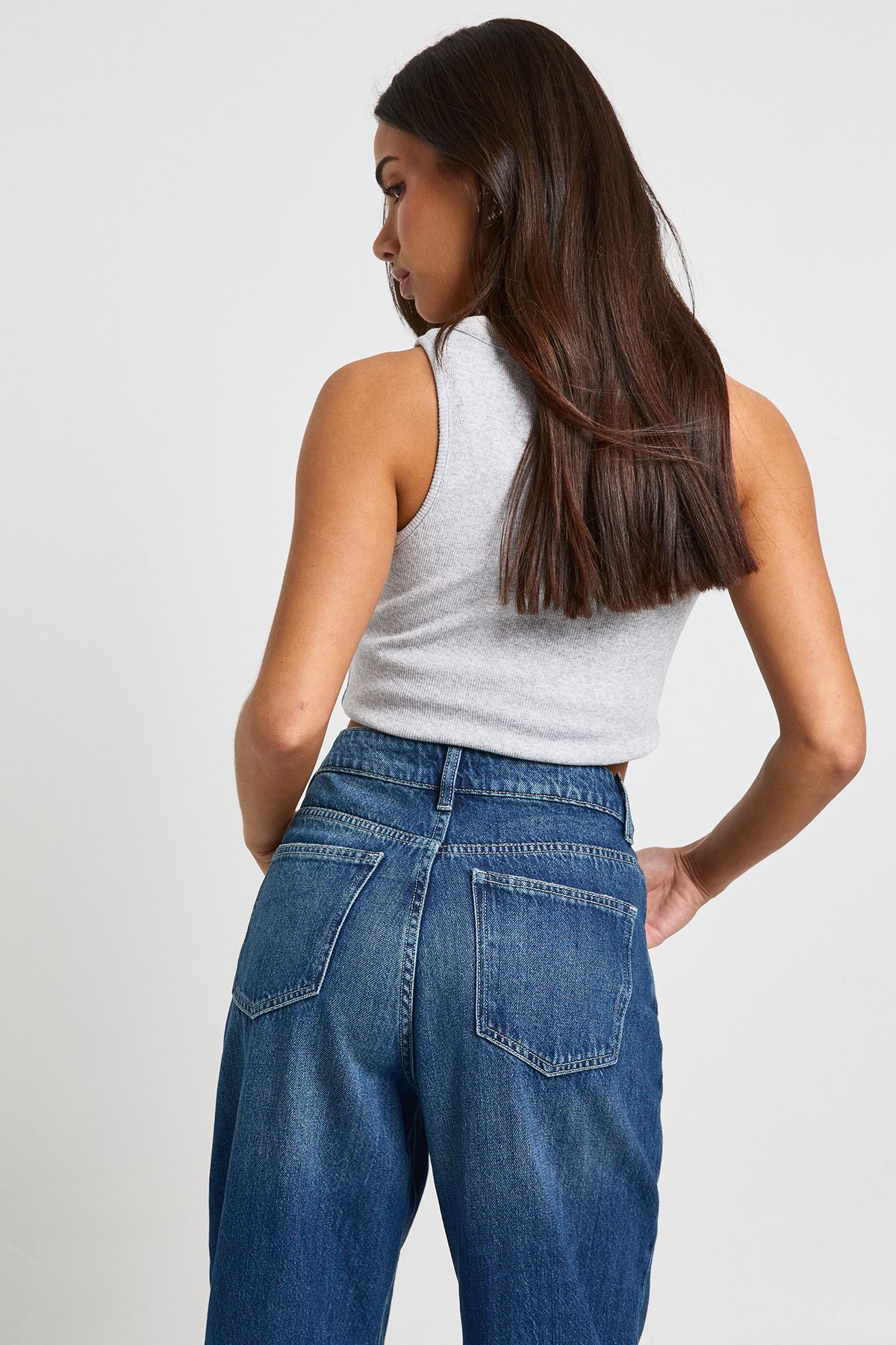 Petite High Waist Straight Leg Jean - Image 4