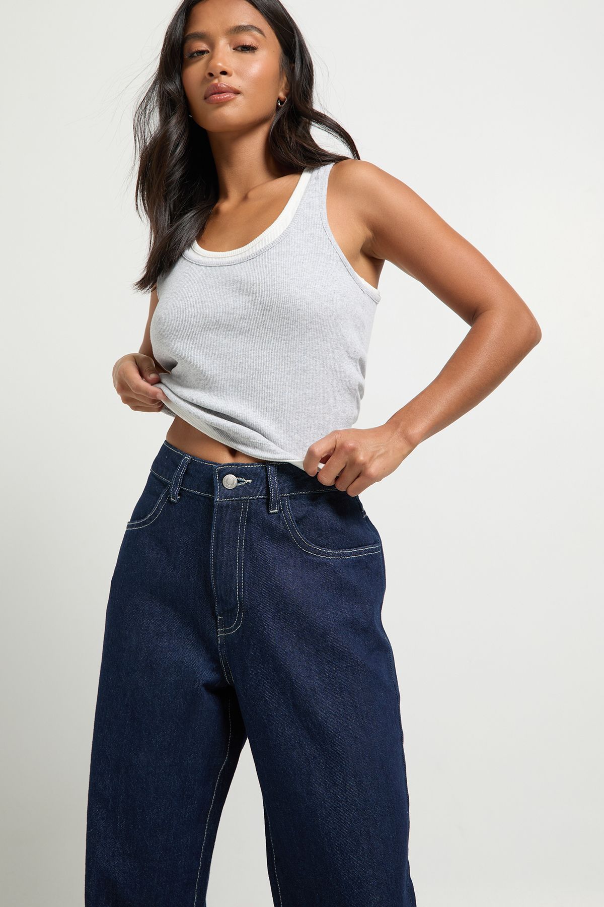 Petite High Waist Straight Leg Jean - Image 3