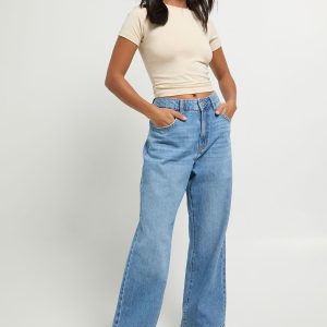 Petite High Waist Straight Leg Jean