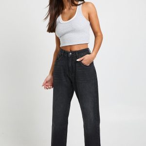 Petite High Waist Mom Jean