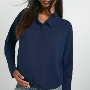 Maternity Collared Fitted Rugby Shirt