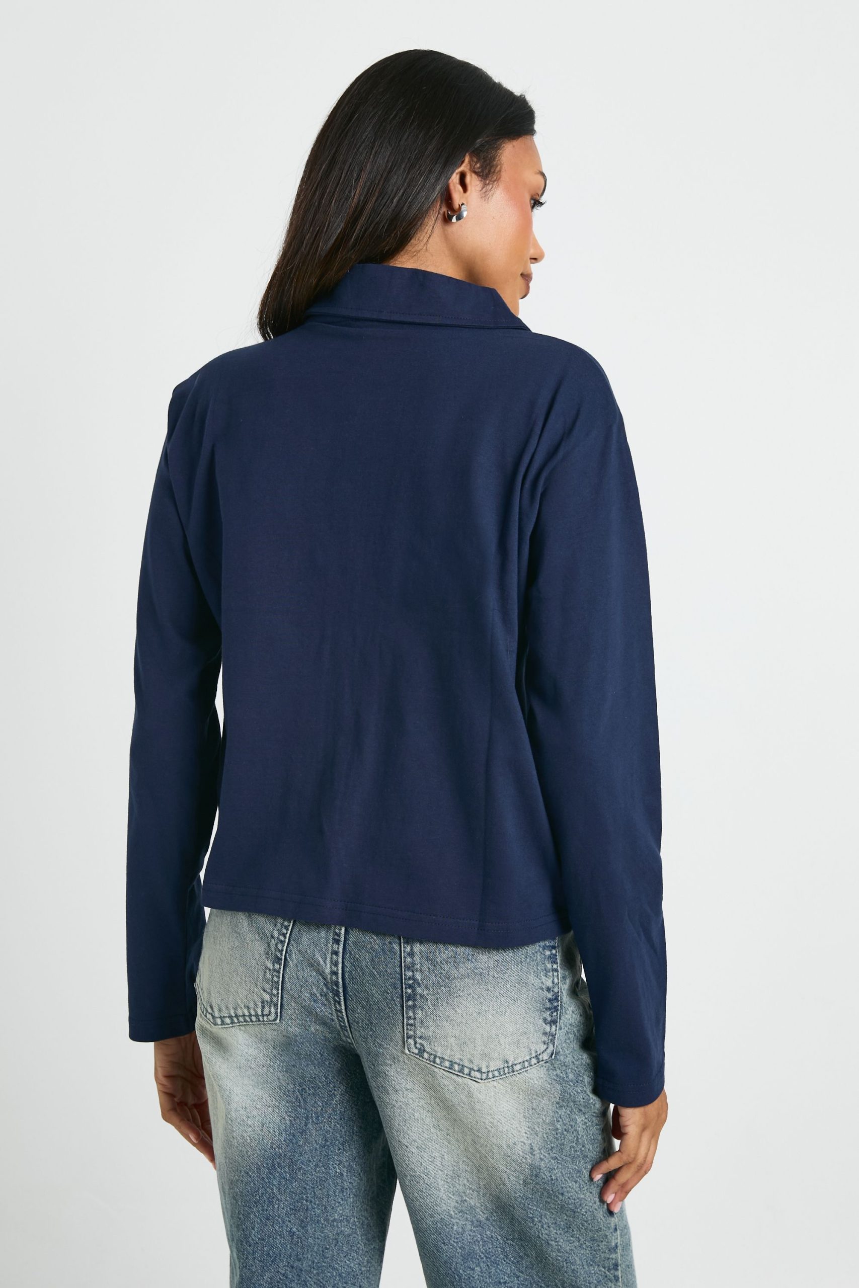 Maternity Collared Fitted Rugby Shirt - Image 2
