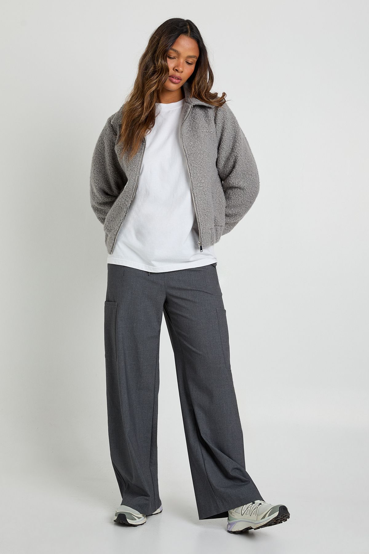 Boucle Wool Look Trucker Jacket - Image 3
