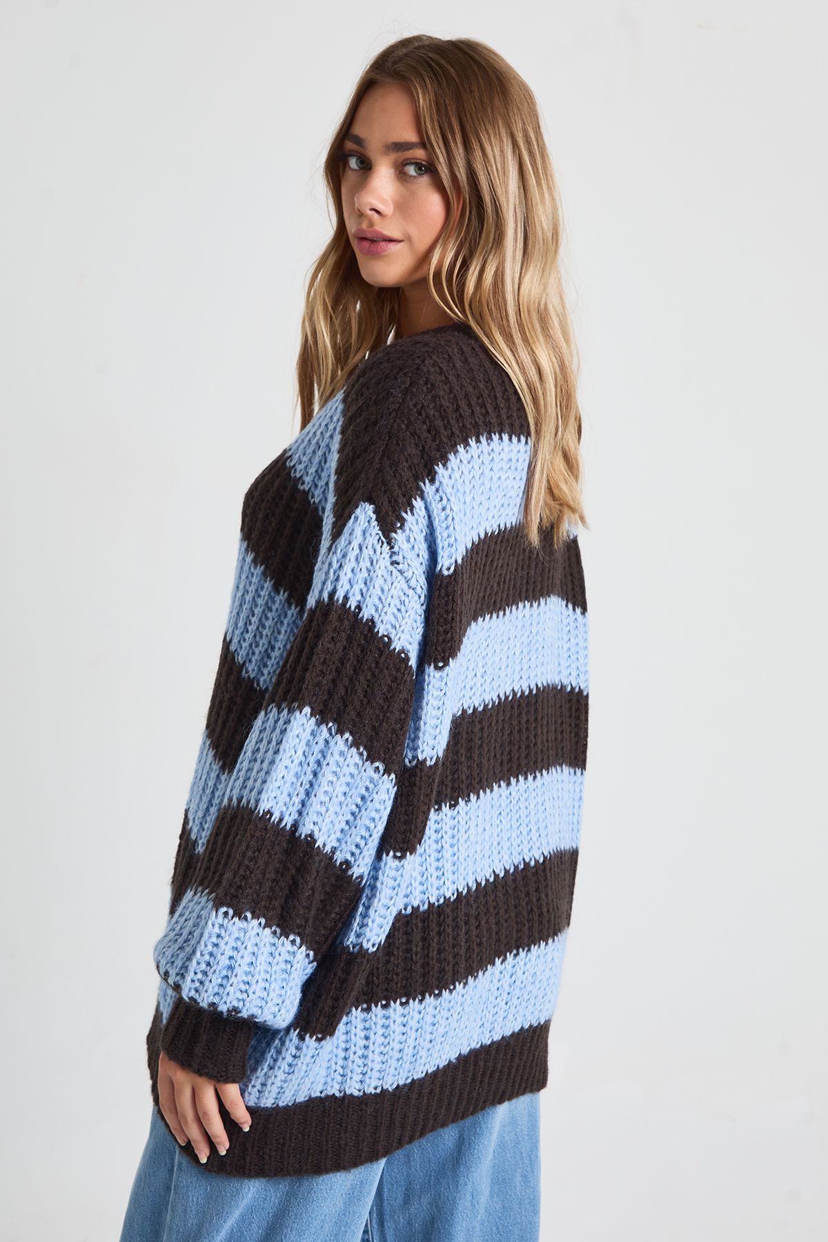 Chunky Knit Oversized Crew Neck Jumper - Image 2