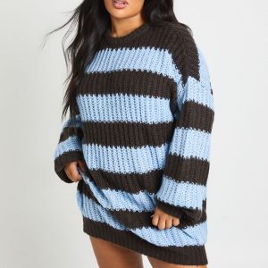 Plus Chunky Knit Oversized Crew Neck Jumper