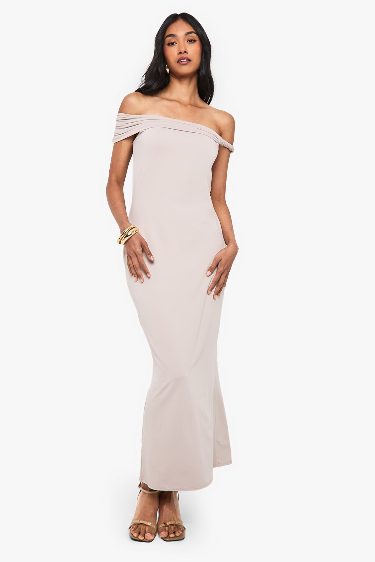 Twist Shoulder Detail Maxi Dress - Image 3