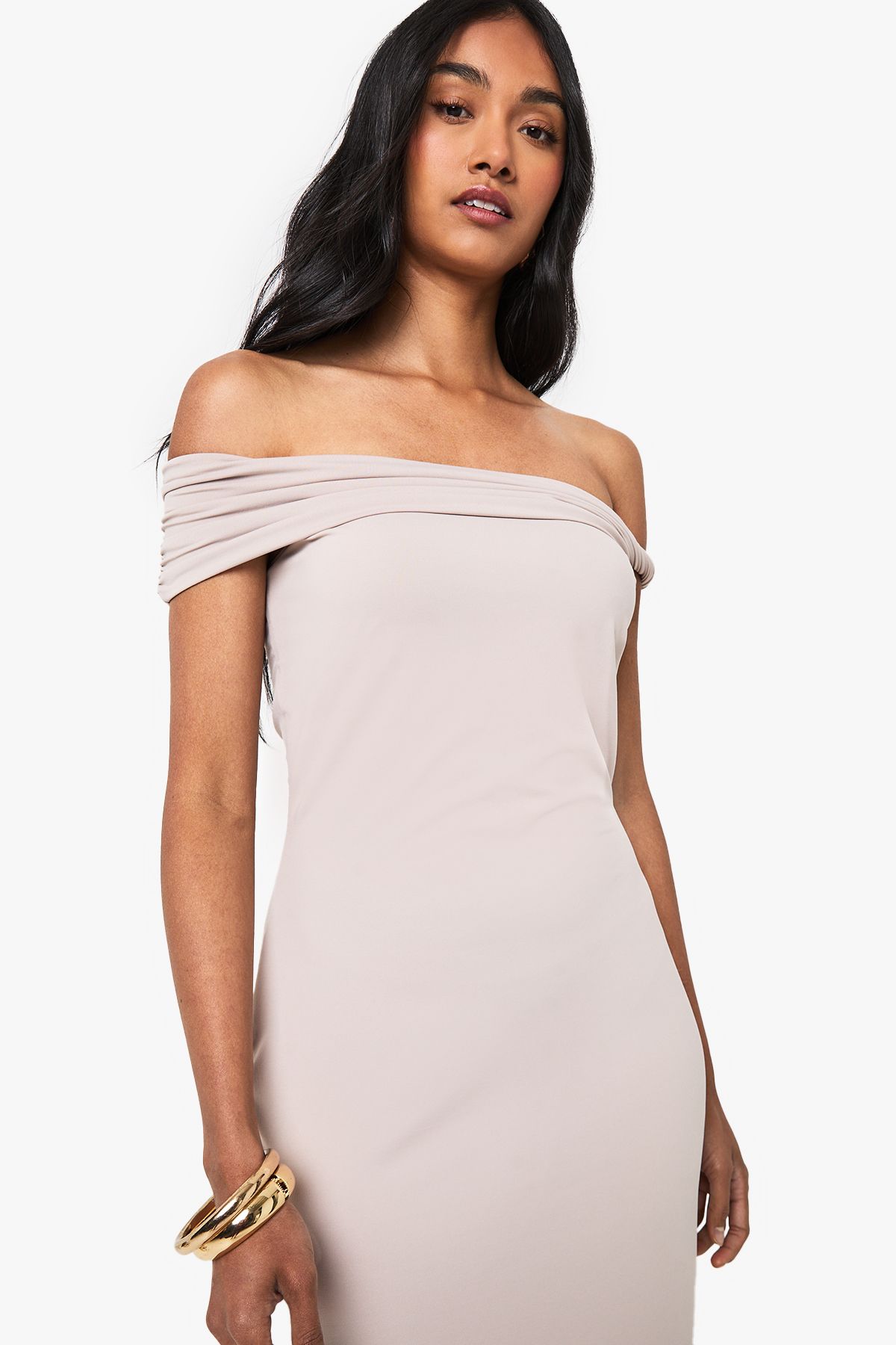 Twist Shoulder Detail Maxi Dress - Image 4