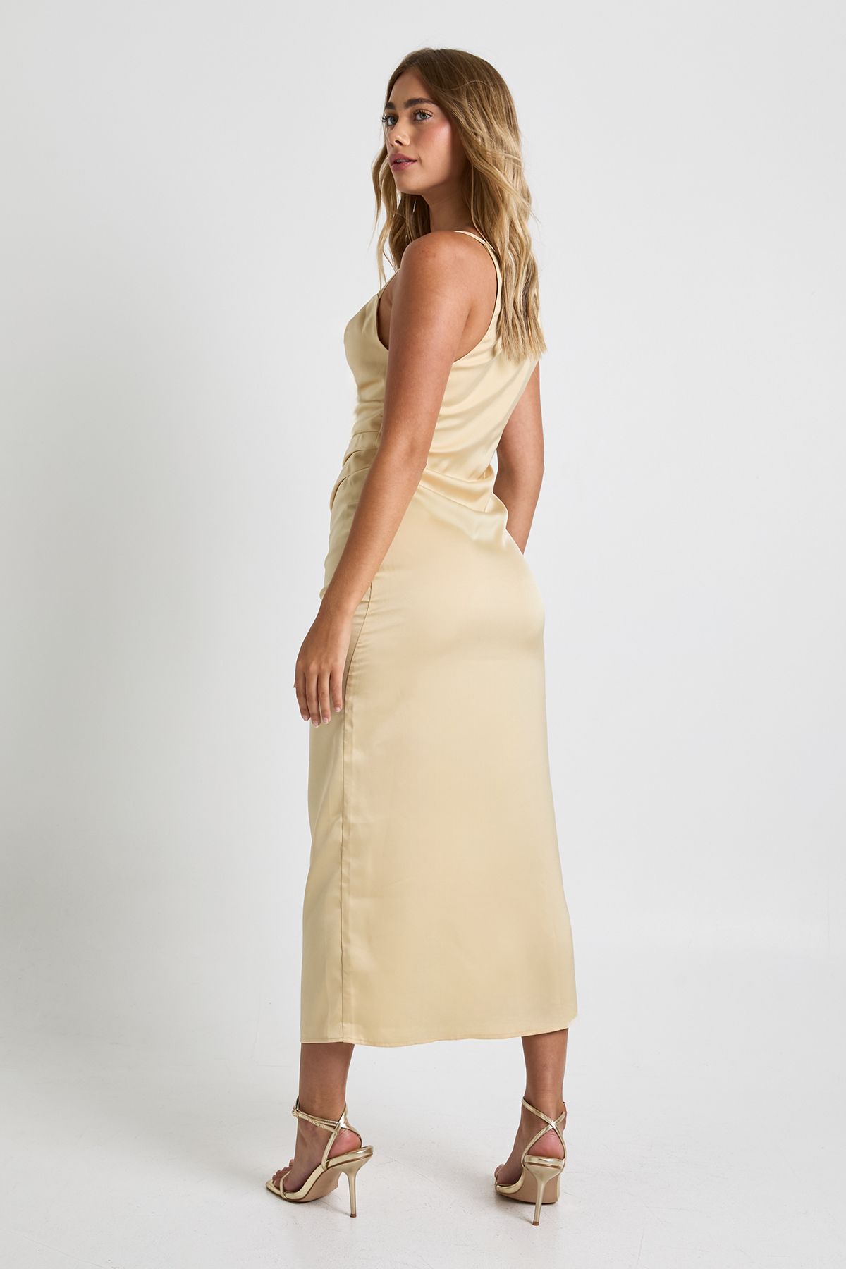 Asymmetric Neckline Midaxi Slip Dress - Image 2