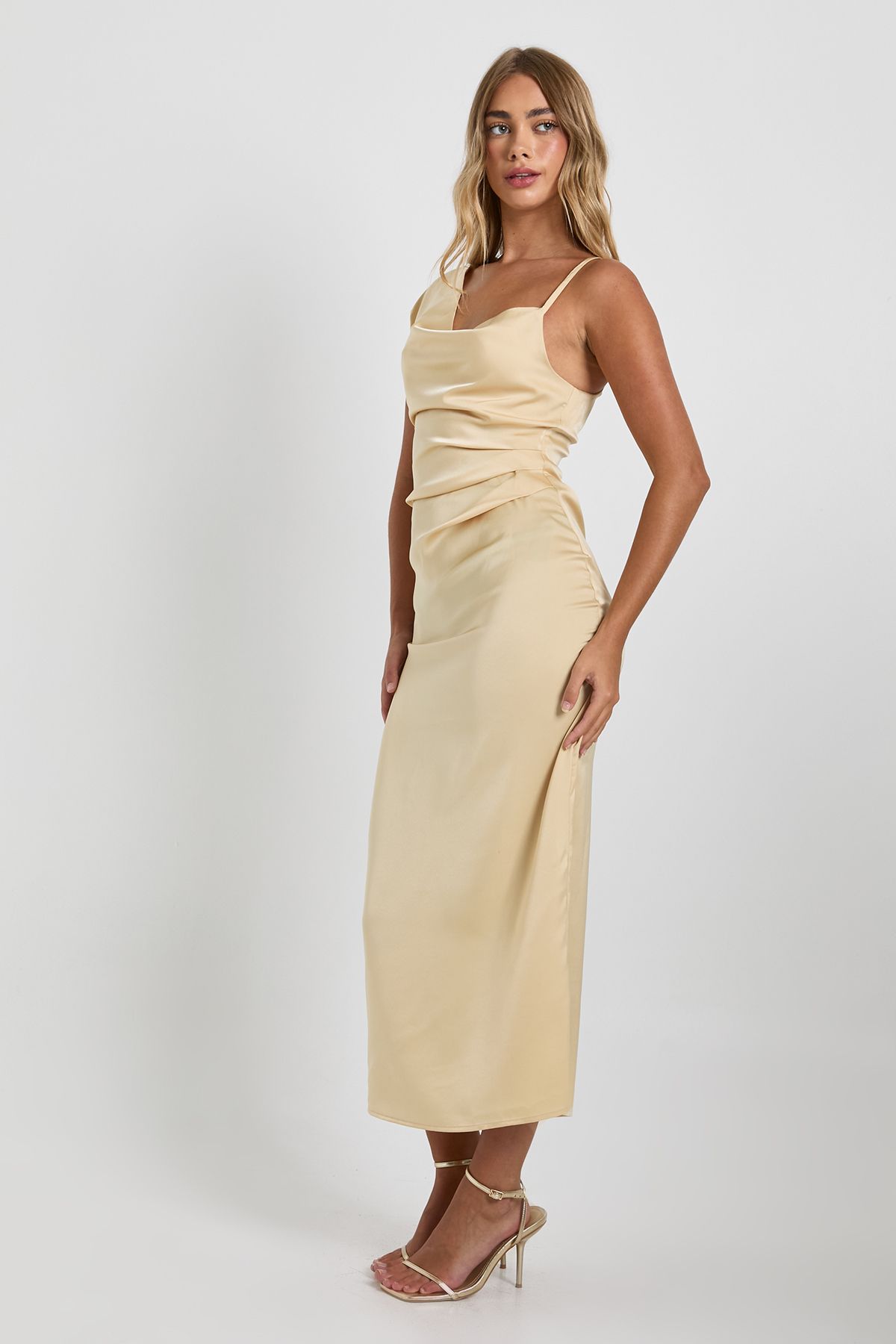 Asymmetric Neckline Midaxi Slip Dress - Image 3
