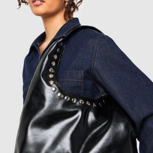 Studded Detail Tote Bag