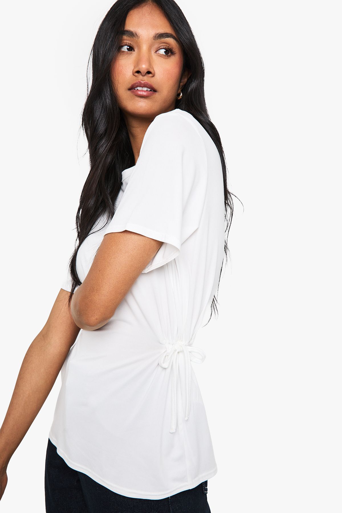 Ribbon Tie Waist T-Shirt - Image 3