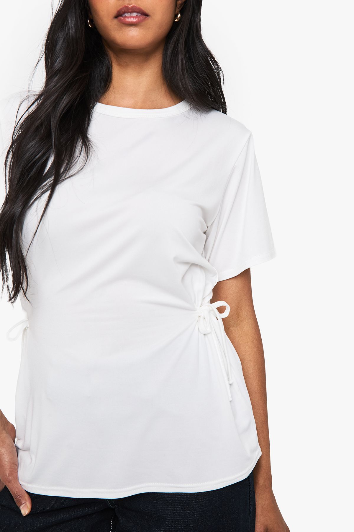 Ribbon Tie Waist T-Shirt - Image 4