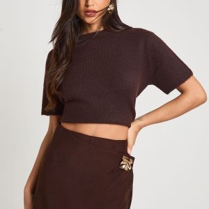 Wrap Front Trim Detail Mini Skort