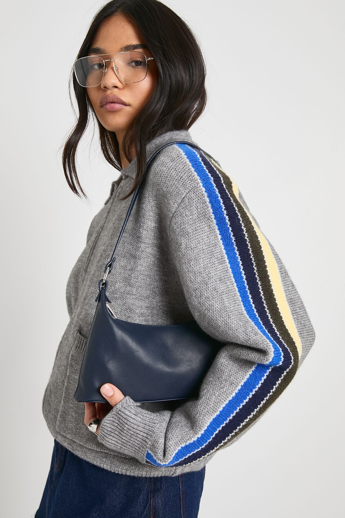 Navy Shoulder Bag