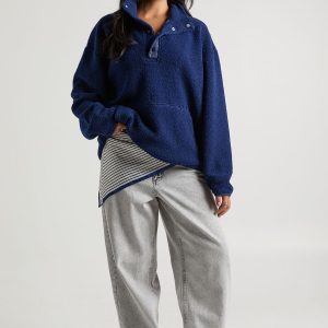Funnel Neck Borg Sweatshirt