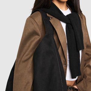 Faux Suede Slouchy Tote Bag