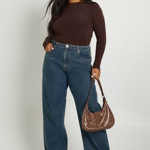 Plus Double Layer Slinky Long Sleeve T-Shirt
