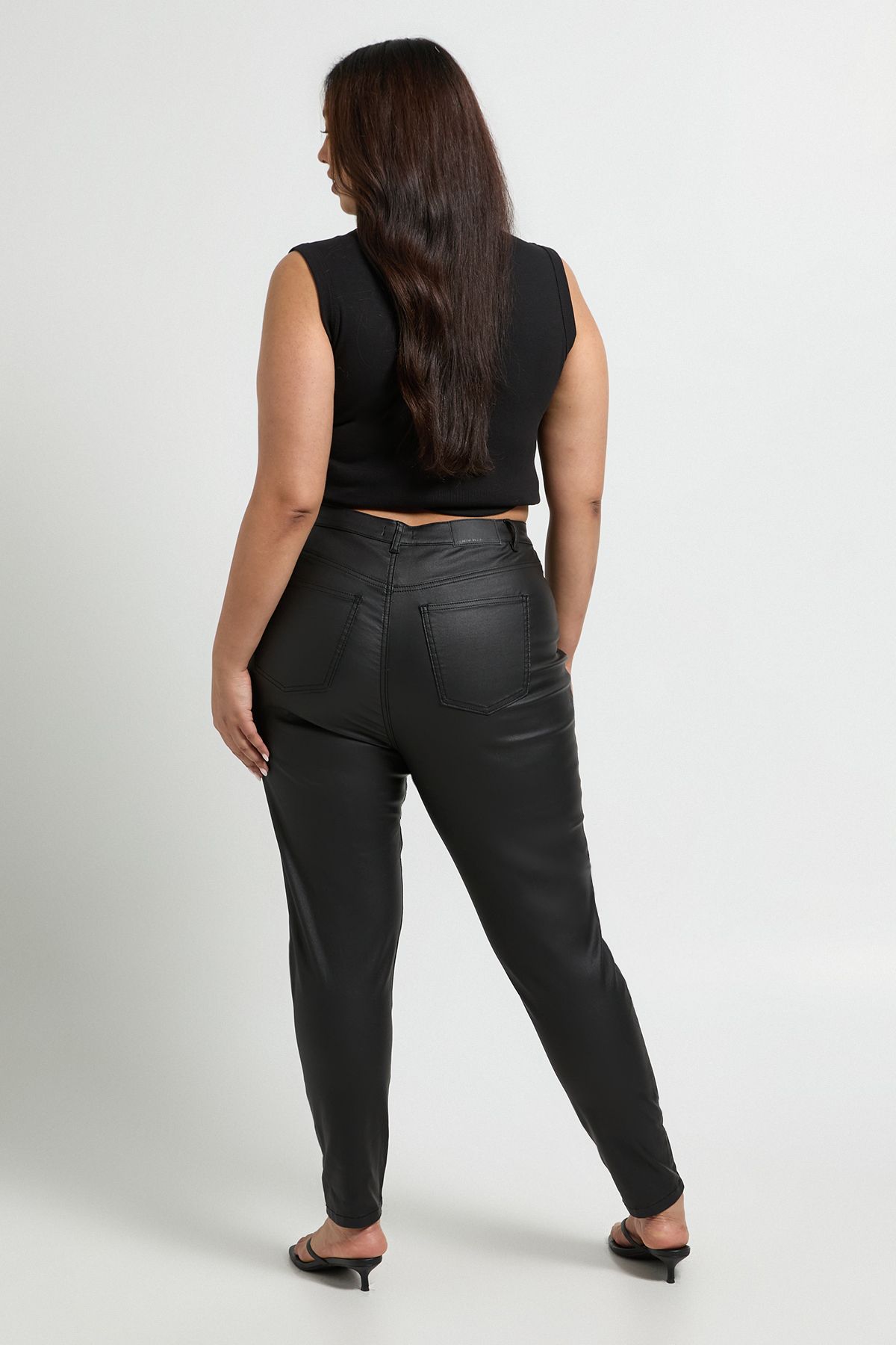 Plus High Waist Coated Skinny Jean - Image 2