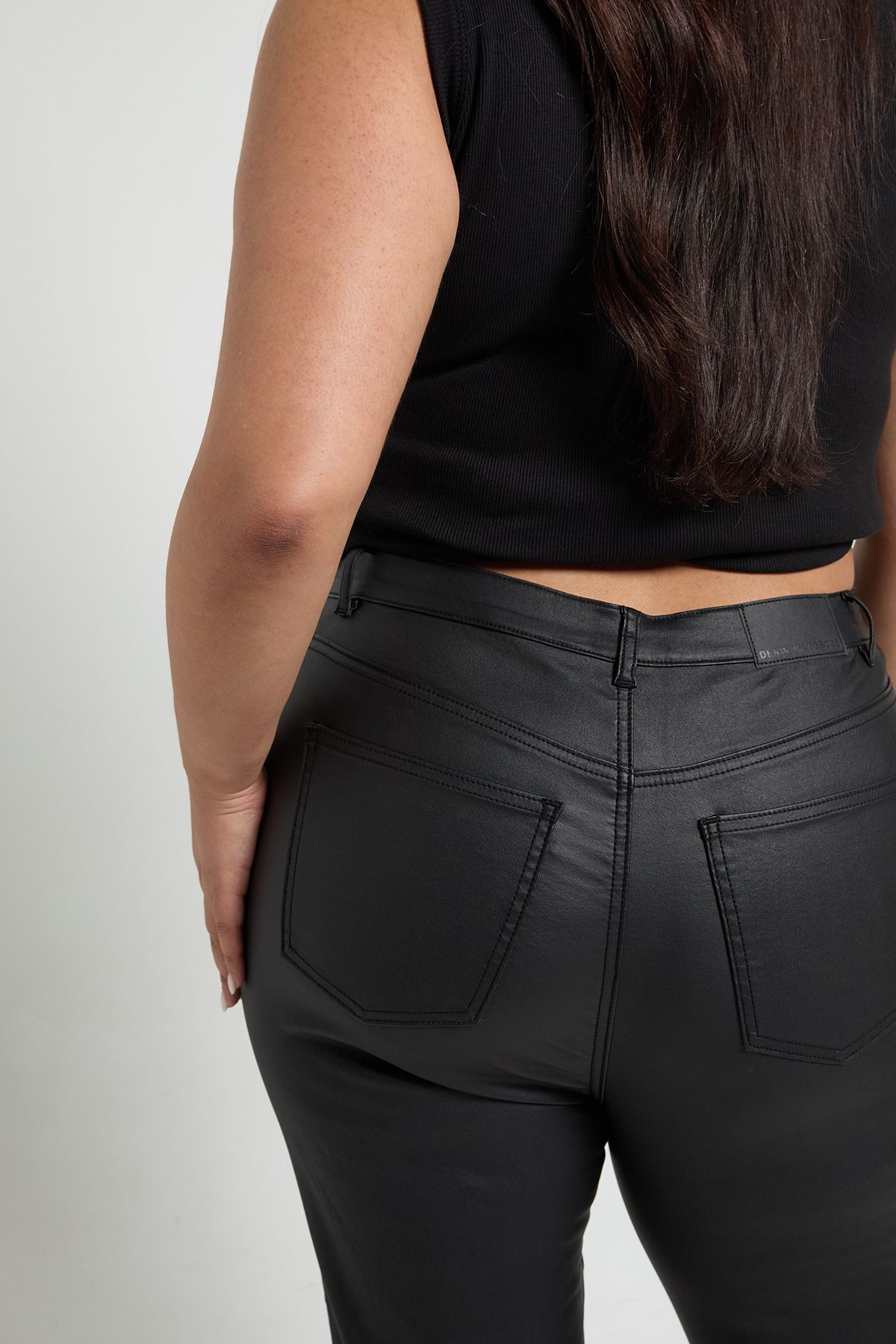 Plus High Waist Coated Skinny Jean - Image 4