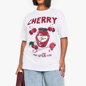 Plus Cherry Jam Oversized T-shirt