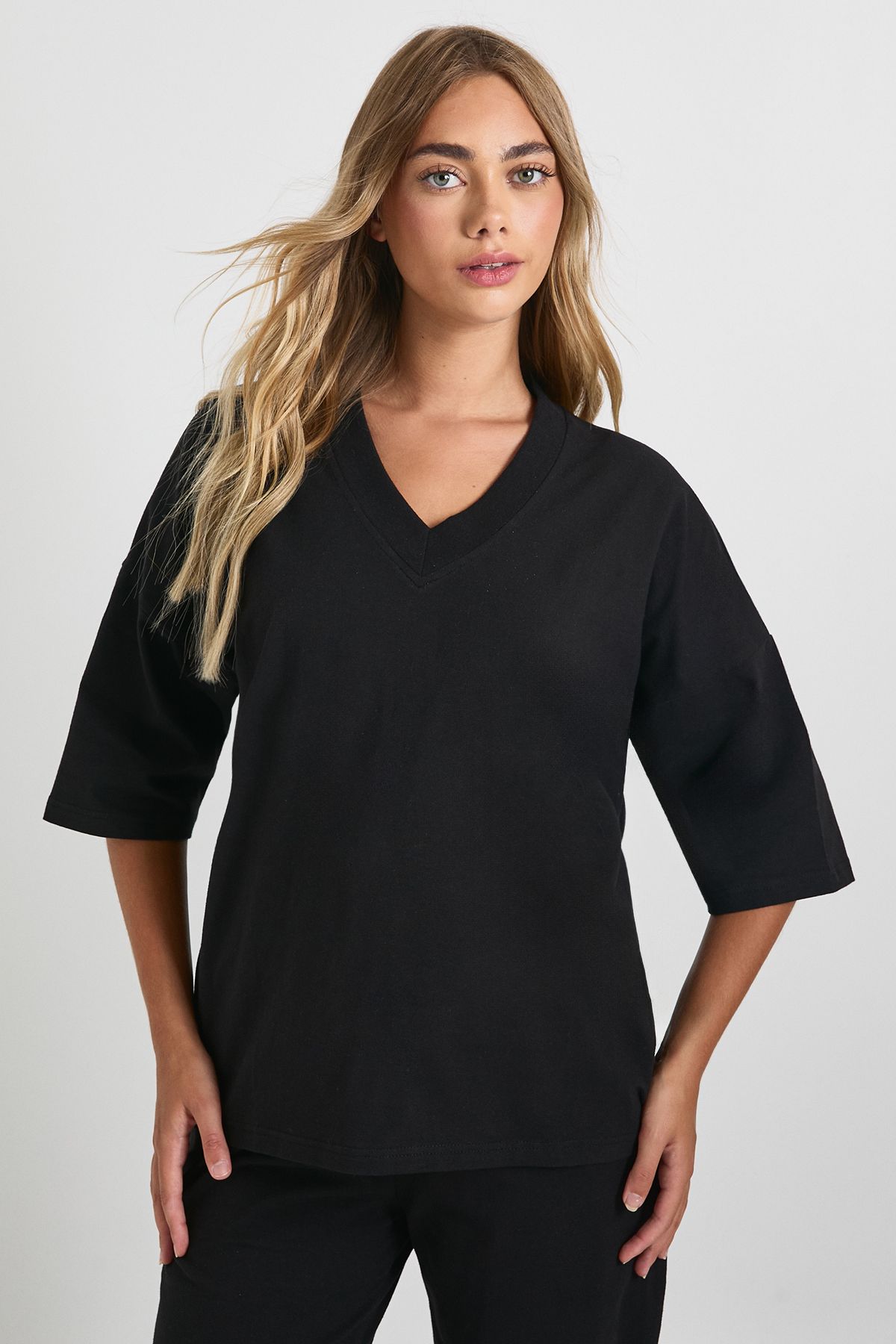 V Neck Oversized T-Shirt