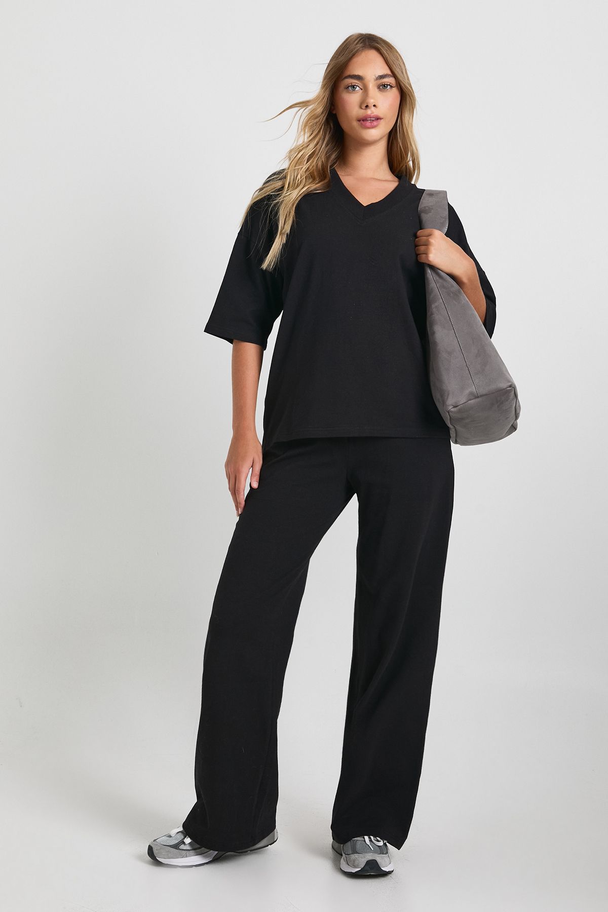 V Neck Oversized T-Shirt - Image 3