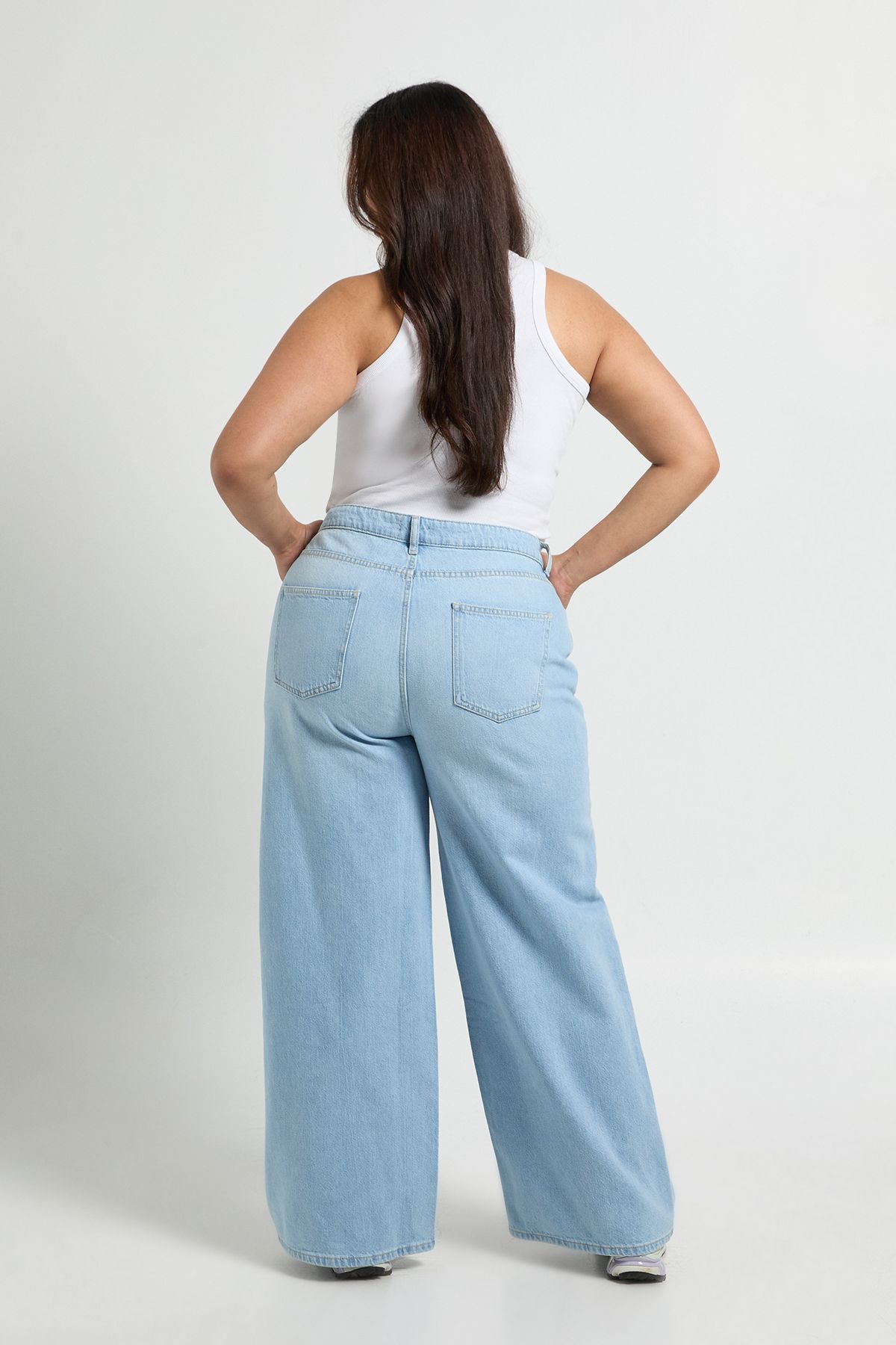 Plus Basics High Waist Wide Leg Jean - Image 2
