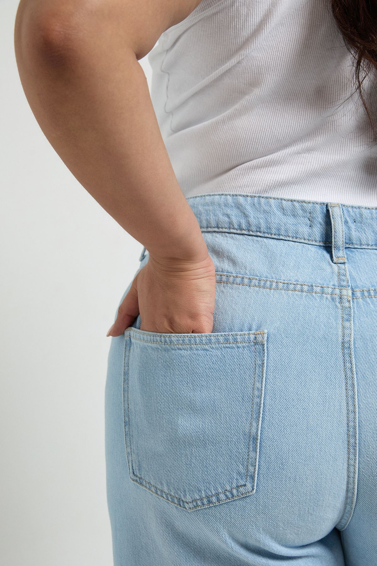 Plus Basics High Waist Wide Leg Jean - Image 4