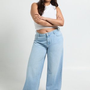 Plus Basics Mid Waist Boyfriend Jean