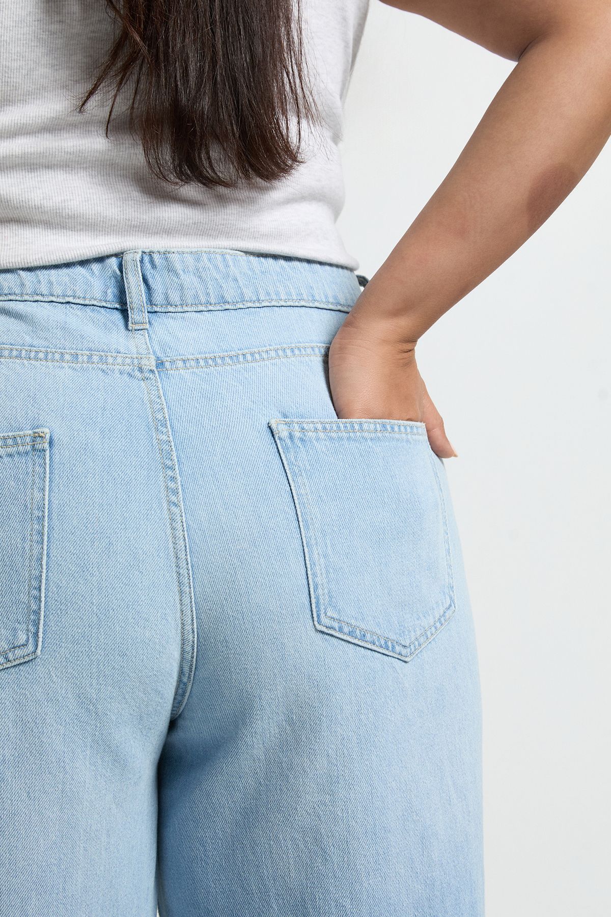 Plus Basics Mid Waist Boyfriend Jean - Image 4