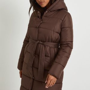 Belted Longline Puffer Jacket