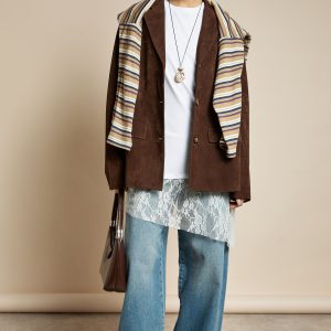 High Waist Panel Insert Super Wide Leg Jeans