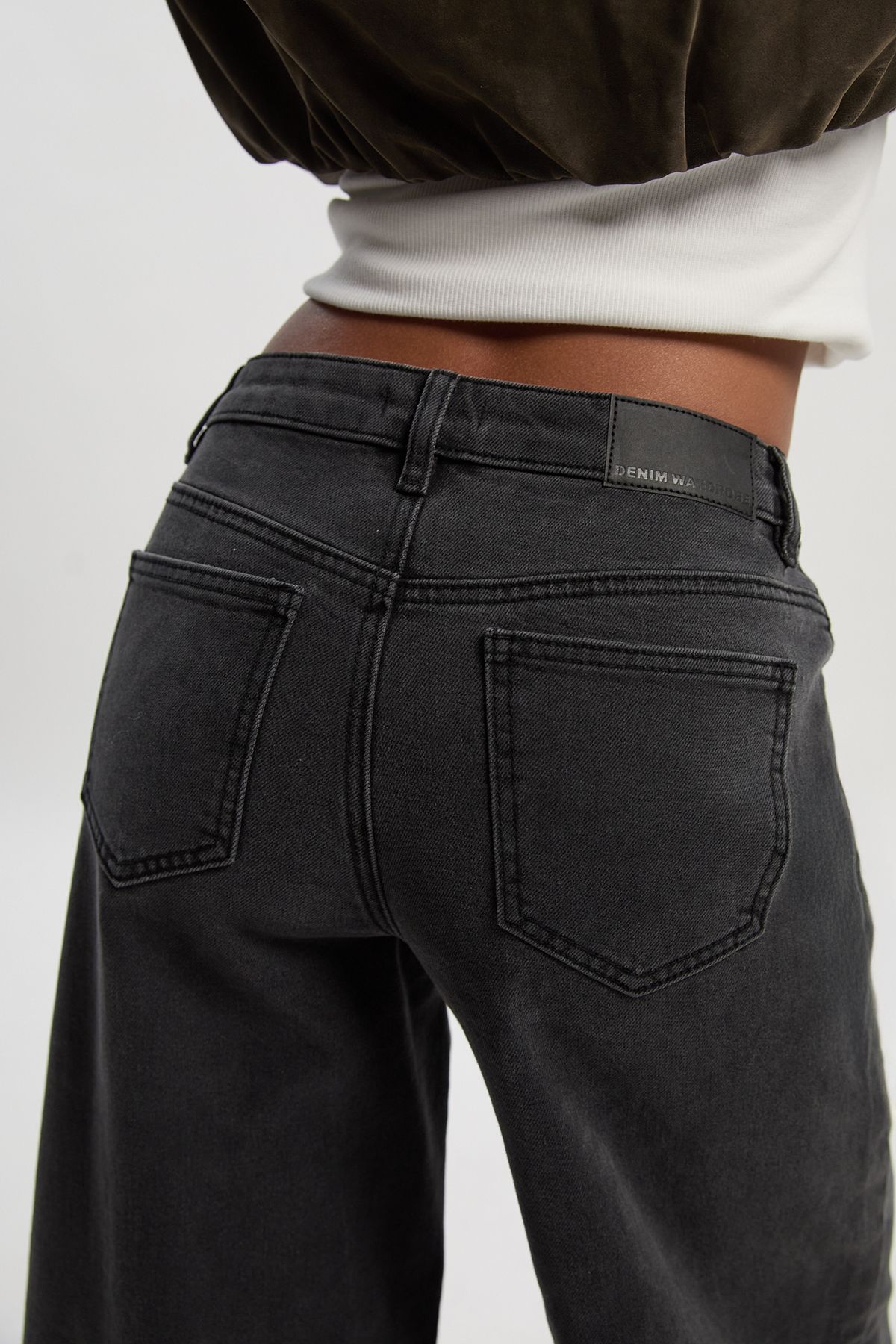 Petite Turn Up High Waist Straight Leg Jean - Image 4