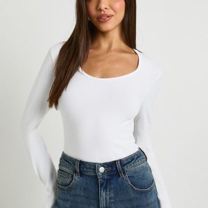 Basic Long Sleeve Scoop Neck Bodysuit