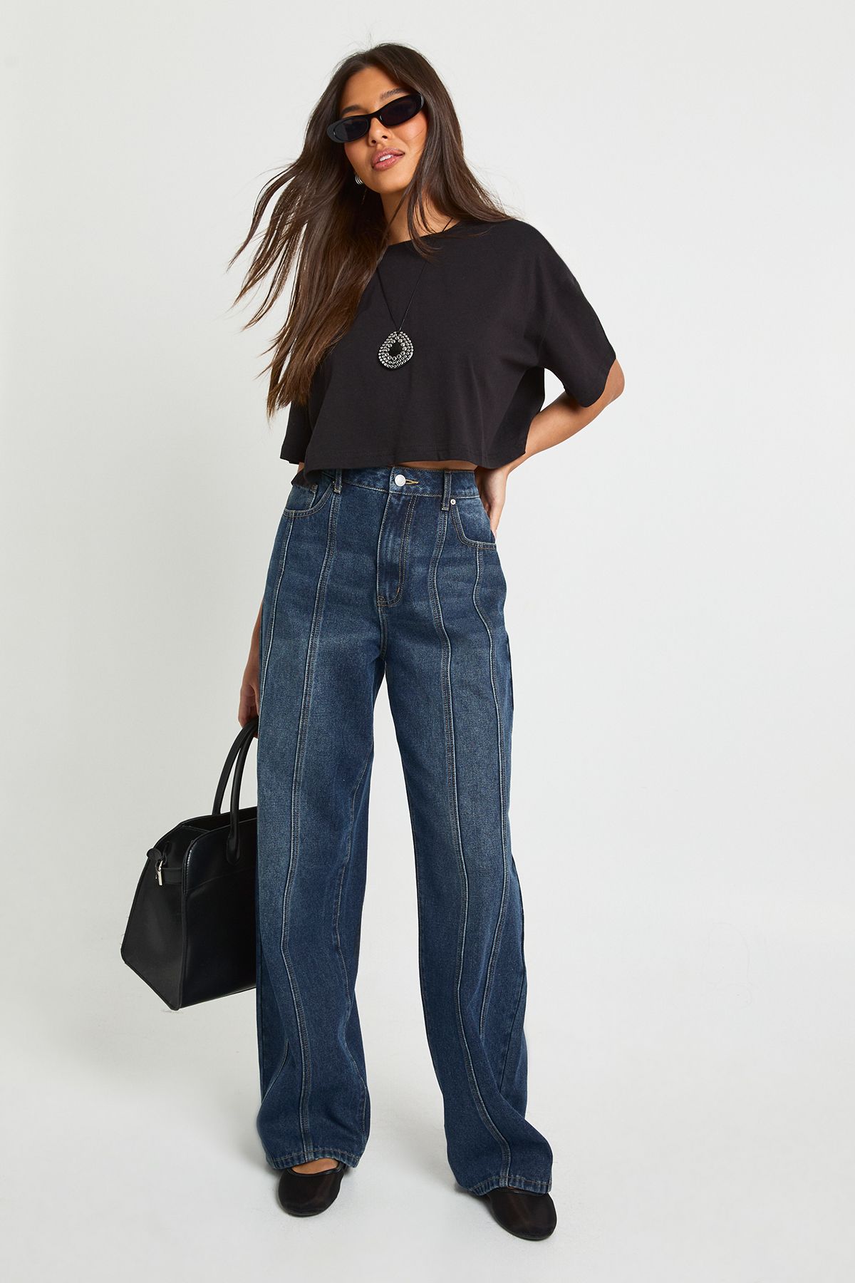 Basic Oversized Boxy Crop T-Shirt - Image 3