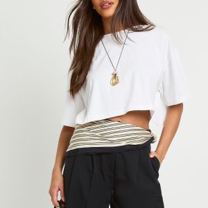 Basic Oversized Boxy Crop T-Shirt