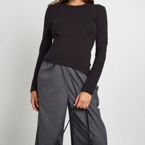 Maternity Long Sleeve Fitted Longline Top