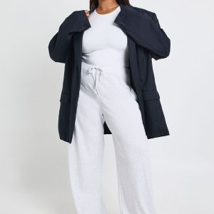 Plus Rib Wide Leg Trouser