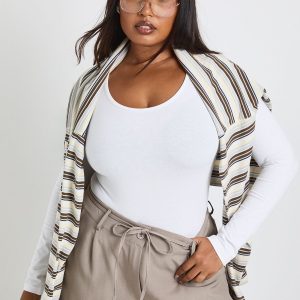 Plus Basic Long Sleeve Scoop Neck Bodysuit