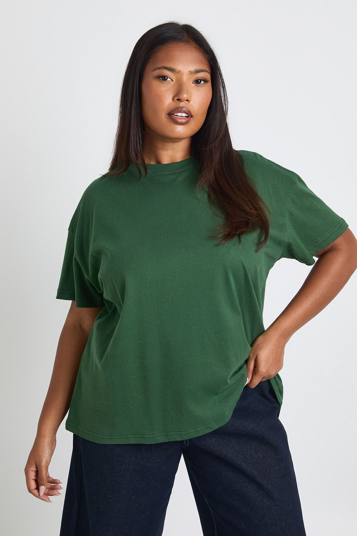 Plus Basic Oversized Short Sleeve T-Shirt