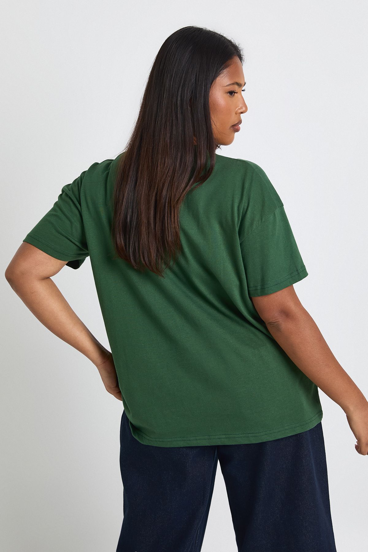 Plus Basic Oversized Short Sleeve T-Shirt - Image 2
